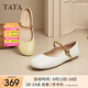 他她（TATA）2025秋商場(chǎng)同款時(shí)尚百搭女瑪麗珍鞋新款YFF03CQ5 米白/棕 36