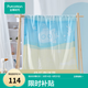 全棉時代兒童紗布被子春秋被四季款毛毯棉紗被暖氣房純棉空調(diào)被幼兒園 海洋藍(lán)(雙層）-120×150cm 1條