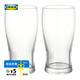 宜家（IKEA）LODRAT羅蘭特啤酒杯子家用錐形設(shè)計(jì)大容量大水杯子2件 啤酒杯500毫升X2