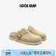 COOLCHAP勃肯鞋女進口牛反絨防潑手工厚底包頭拖鞋 月色沙丘  38