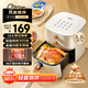 美的（Midea）空氣炸鍋易用旋鈕 家用實(shí)用大容量5.3L 不用翻面 蒸汽嫩烤 輕音烘炸 金屬內(nèi)腔無(wú)異味  MF-KZE535J5
