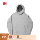 李寧中國李寧套頭連帽衛(wèi)衣情侶款25夏季新款棉質(zhì)親膚都市通勤運動上衣 中花灰-4 2XL