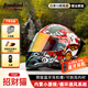 Tanked Racing坦克摩托車頭盔T127全盔國潮安全帽3C機車雙鏡片電動車防風(fēng)男女 熒光鮮紅-招財貓 XXL（適合頭圍58-59cm）