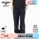 BOY LONDON春夏男女同款休閑褲老鷹繡花印花直筒長褲N15002 黑色 M