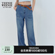 Teenie Weenie女裝夏季簡(jiǎn)約風(fēng)天絲寬松闊腿牛仔褲薄款長(zhǎng)褲女士 中藍(lán)色 M (165)
