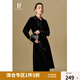獨束大碼女裝【D+系列】流光抽皺收腰顯瘦絲絨連衣裙2024冬季新品 柔光黑 4XL (尺碼：6) (尺碼：6)