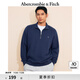 ABERCROMBIE & FITCH男裝25春季新款經(jīng)典小麋鹿毛圈布美式復(fù)古半拉鏈衛(wèi)衣KI122-5252 海軍藍(lán) M (180/100A)