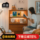 木鄰博物邊柜沙發(fā)邊柜側(cè)邊柜儲(chǔ)物柜客廳立柜實(shí)木廚房碗柜餐邊柜櫻桃木 櫻桃木/不帶燈版