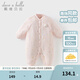 戴維貝拉（DAVE＆BELLA）初生嬰兒連體衣新生兒睡衣洋氣寶寶衣服外出服秋冬新款爬服 小兔印花DB4238364-A 73cm（建議身高66-73cm）