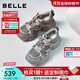 百麗（Belle）機能風(fēng)拼接老爹鞋女2026春新商場(chǎng)同款厚底增高休閑鞋F1H1DAM6 灰色 36