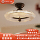 帝贊臥室吸頂燈中古風(fēng)室內(nèi)照明主臥燈具簡(jiǎn)約法式茶室燈書房衣帽間燈 【圓形】直徑50CM-三色光
