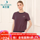 米蘭登（MILANDON）夏季新款中老年女裝媽媽裝時(shí)尚條紋針織短袖t恤女休閑薄3O2T1004 粉蘭條 3XL
