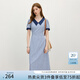 范思藍(lán)恩格紋miu系學(xué)院風(fēng)連衣裙2025夏季新款少女氣質(zhì)通勤2699 海鹽梔子藍(lán) M