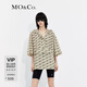 MO&Co.【UPF40+涼感防曬】老花寬松薄款外套logo時(shí)尚防曬服女 咖底黑字 S 160