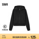 森馬（Semir）外套女短款插肩袖小個子潮2024冬季加絨緊身連帽夾克109724108015