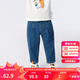 巴拉巴拉童裝男童褲子簡(jiǎn)約日常兒童春裝小童寶寶長(zhǎng)褲潮208124108105