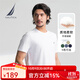 諾帝卡（NAUTICA）【單件直降】男裝25春夏新款全棉圓領(lǐng)短袖T恤男 白色1BW L