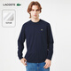 LACOSTE法國鱷魚(yú)男裝25秋冬百搭純色舒適純棉圓領(lǐng)長(cháng)袖正肩T恤|TH7307 166/藏青色 L 5