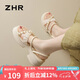 ZHR拖鞋女夏季兩穿仙女風(fēng)珍珠女鞋厚底增高百搭涼鞋 CE22 米色  37 