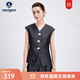 Navigare意大利小帆船牛仔馬甲女士25夏季新品時(shí)尚修身上衣V領(lǐng)無(wú)袖背心女 海軍藍 L