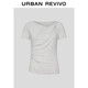UR2025秋季新款女裝簡(jiǎn)約休閑蕩領(lǐng)修身短袖T恤UWG450160