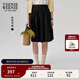 Teenie Weenie小熊女裝2025夏季新款大擺半身裙度假風(fēng)法式蓬蓬短裙 黑色 M