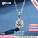Grace Girl鉑金雪花項(xiàng)鏈女一克拉莫桑鉆吊墜生日實(shí)用走心禮物送女友老婆 鉑金一克拉浪漫雪花項(xiàng)鏈