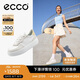 愛步（ECCO）25年夏季新款休閑板鞋女 街頭舞臺(tái)219613 石灰色/白色/稻黃色37