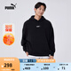 彪馬（PUMA）加絨純色秋冬衛(wèi)衣套頭衫男女情侶長袖連帽運(yùn)動上衣534364 黑色-01 XS (165/88A)