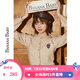 香蕉寶貝（BANANA BABY）2024年秋季新款曠野美拉德針織開衫女圓領復古顯瘦上衣D243MY588 咖啡色 M