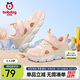 巴布豆童鞋兒童運動鞋早秋透氣網(wǎng)面防滑女童鞋寶寶男童鞋活力粉25碼