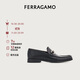 菲拉格慕（Ferragamo）男士黑色Gancini扣飾莫卡辛鞋 0769880_3E _ 95 禮物送男友