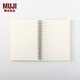 無(wú)印良品（MUJI）聚丙烯透明封面雙環(huán)筆記本 學(xué)生文具 點(diǎn)格/82張/透明/B6