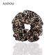 AJIDOU阿吉豆發(fā)飾復古豹紋大腸發(fā)圈頭繩時(shí)尚高級感發(fā)繩高彈力發(fā)圈 豹紋