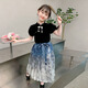 哈羅小黃鴨HAL.DUCK馬面裙女童漢服夏季兒童新中式套裝2025新款大童夏裝國(guó)風(fēng)唐裝裙子 圖片色兩件套 120 cm