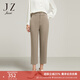 玖姿（JUZUI）商場(chǎng)同款通勤風(fēng)精紡西褲女裝秋款休閑褲JWCQ11119 淺咖啡 S