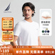 諾帝卡（NAUTICA）【單件直降】男裝25春夏新款全棉圓領短袖T恤男 白色1BW M