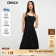 ONLY收腰氣質(zhì)休閑短裙牛仔吊帶連衣裙女|123342002 J1Z 黑色牛仔提花印花 M 165/84A