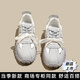 CARESS & KUDOS商場同款小ck紫色德訓鞋女款2025新款夏季軟底內增高阿甘鞋 灰色 常規(guī)款 跟高3.2CM 40