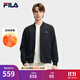 FILA 斐樂(lè )官方男子針織長(cháng)袖外套25秋冬季新款時(shí)尚休閑商務(wù)行政棒球服 【加絨】傳奇藍-NV L 175/96A/L