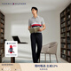 TOMMY HILFIGER【易打理斜紋】男裝1985微彈潮流多色商務(wù)直筒休閑西褲25964 藏青色DW5 34 （推薦：160-170斤）