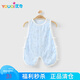 優(yōu)奇嬰兒琵琶連體衣夏季薄款男女寶寶無(wú)袖哈衣爬服新生兒空調(diào)服睡衣服