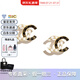 香奈兒（Chanel）耳環(huán) 時尚經(jīng)典雙C耳釘 女款 節(jié)節(jié)日送禮送女友媽媽節(jié)日送禮 黑白撞色ABC996-B16125-NW385 均碼