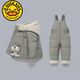 G.duck寶寶兒童羽絨服套裝男女童嬰幼兒1-2-3歲新款洋氣冬裝兩件套新款 綠色 90 cm