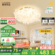鹿家良品（LUUGAA）羽葉臥室吸頂燈客廳燈奶油風(fēng)羽毛燈主臥臥室燈全光譜護(hù)眼中山燈具 護(hù)眼72cm無(wú)極光72W吸頂智能聯(lián)動(dòng)