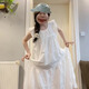 詩丹蕊法式小個子白色連衣裙女學(xué)生夏季甜美初戀系寬松過膝小飛袖中長裙 白色小飛袖連衣裙 均碼 【可備注碼數(shù)】