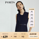 PORTS寶姿 商場同款新品氣質(zhì)百搭不對稱系帶連體褲LL8P041NWB011 丈青 M (6)