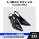 URBAN REVIVO2025秋季新款女士氣質(zhì)尖頭小貓跟空鞋UAWS50095 黑色 37