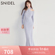 SNIDEL2025春夏新品優(yōu)雅掛脖蝴蝶結系帶露肩針織連衣裙SWNO251064 藍紫色 均碼