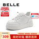 百麗七夕禮物休閑百搭小白鞋女商場(chǎng)簡(jiǎn)約板鞋A6M1DAM4 白色 38